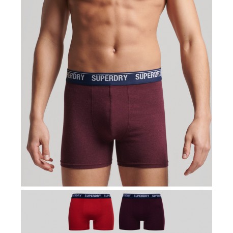 Lot de deux boxers  en coton bio SUPERDRY sur cosmo-lepuy .fr