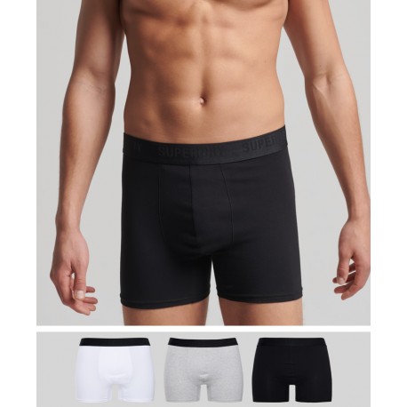 Lot de trois boxers en coton bio SUPERDRY sur cosmo-lepuy.fr