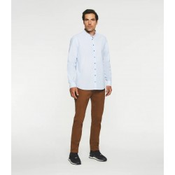 Chemise casual bleu ciel et marron JEWIS cosmolepuy