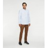 Chemise casual bleu ciel et marron JEWIS