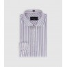 Chemise tissée à rayures bordeaux PELOUSE