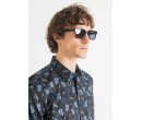 CHEMISE SLIM FIT « NAPOLI » EN PUR COTON SOFT-TOUCH AVEC IMPRIMÉ FLORAL FAÇON ALL-OVER