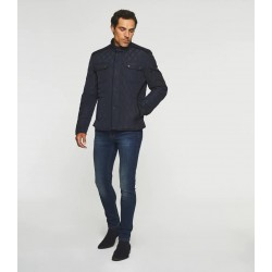 Blouson surchemise matelassé marine MACEO