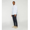 Chemise regular à imprimé blanche et camel KELLY