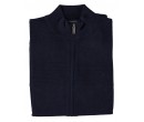 Cardigan gilet zippé Fellows united marine sur cosmolepuy