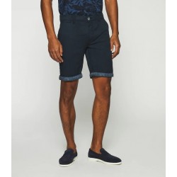 Bermuda en coton stretch marine SLOWLY