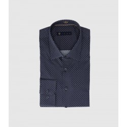 Chemise slim imprimée marine PRIMAEL