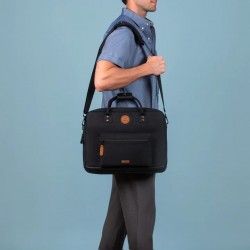 Berlin 1 sac ordinateur + 2 poches bleu foncé par Cabaia sur cosmo-lepuy.fr