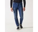 Jean super slim en molleton bleu moyen ETERNELLE