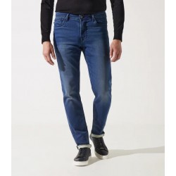 Jean super slim en molleton bleu moyen ETERNELLE