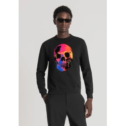 SWEAT-SHIRT AVEC IMPRIMÉ TÊTE DE MORT MULTICOLORE