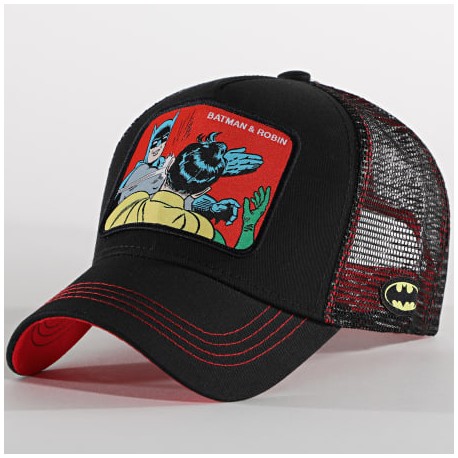 Casquette Trucker Batman Et Robin Noir CAPSLAB sur cosmo-lepuy.fr