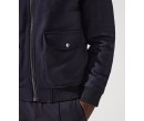 Blouson en laine col sherpa marine MATHIAS