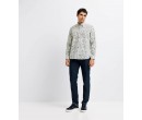 Chemise casual imprimée écrue IZAC