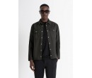 CHEMISE REGULAR FIT EN DENIM VERT KAKI