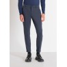 PANTALON « ASHE » SUPER SKINNY FIT EN JERSEY BLEU MARINE