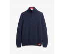 SUPERDRY Pull à col tunisien Vintage Athletic sur cosmo-lepuy.fr