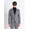 VESTE « ASHE » SUPER SLIM FIT GRISE EN VISCOSE ÉLASTIQUE DOUCE