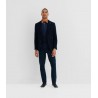 IZAC Veste en velours fantaisie marine