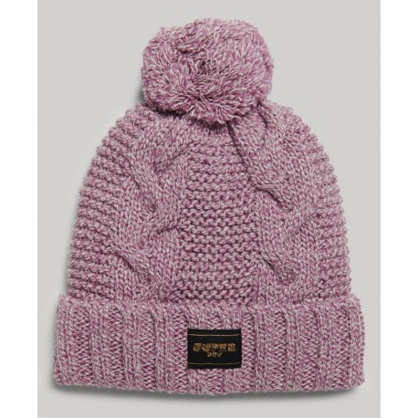 SUPERDRY Bonnet en maille torsadée sur cosmo-lepuy.fr