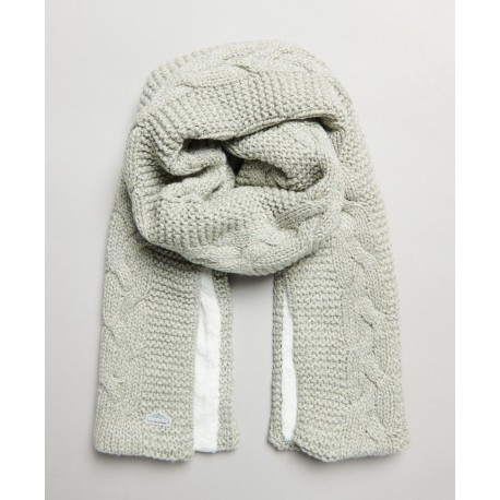 SUPERDRY Écharpe en maille torsadée sur cosmo-lepuy.fr