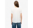 SUPERDRY T-shirt flammé à logo brodé et col V sur cosmo-lepuy.fr