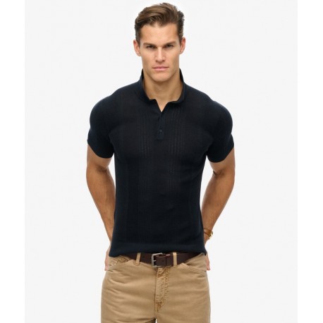 SUPERDRY Polo en maille à manches courtes sur cosmo-lepuy.fr