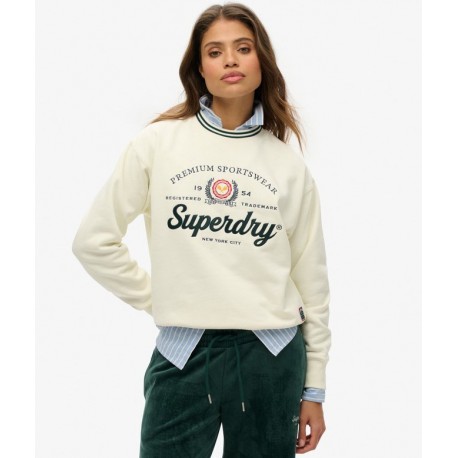 SUPERDRY Sweat ras du cou ample Country Club sur cosmo-lepuy.fr