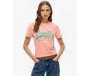 SUPERDRY T-shirt slim à strass Vintage Logo sur cosmo-lepuy.fr