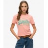 SUPERDRY T-shirt slim à strass Vintage Logo