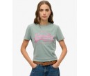 SUPERDRY T-shirt slim à strass Vintage Logo sur cosmo-lepuy.fr