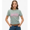 SUPERDRY T-shirt slim à strass Vintage Logo