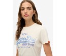 SUPERDRY T-shirt slim à strass Vintage Logo sur cosmo-lepuy.fr