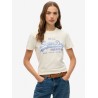 SUPERDRY T-shirt slim à strass Vintage Logo