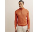 Pull IZAC col montant camionneur orange foncé COSMOPOLITE LE PUY EN VELAY