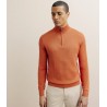 Pull IZAC col montant camionneur orange foncé