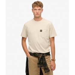 SUPERDRY T-shirt à poche et surpiqûre contrastée sur cosmo-lepuy.fr