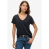 SUPERDRY T-shirt flammé à logo brodé et col V