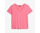 SUPERDRY T-shirt flammé à logo brodé et col V sur cosmo-lepuy.fr