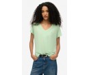 SUPERDRY T-shirt flammé à logo brodé et col V sur cosmo-lepuy.fr
