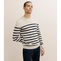 Pull col rond beige izac