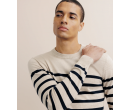 Pull col rond beige izac