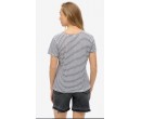 SUPERDRY T-shirt flammé à logo brodé et col V sur cosmo-lepuy.fr