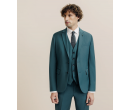 Costume 2 boutons laine majoritaire vert IZAC Cérémonie