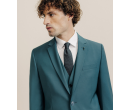 Costume 2 boutons laine majoritaire vert IZAC Cérémonie