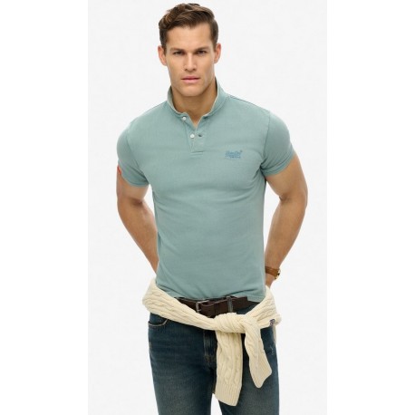 SUPERDRY Polo en piqué classique sur cosmo-lepuy.fr