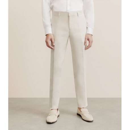 Pantalon 100% lin beige IZAC