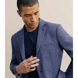 Veste casual 2 boutons bleue IZAC