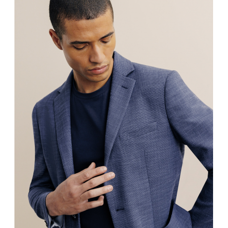 Veste casual 2 boutons bleue IZAC