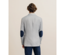 Veste casual à coudières bleue ciel  IZAC